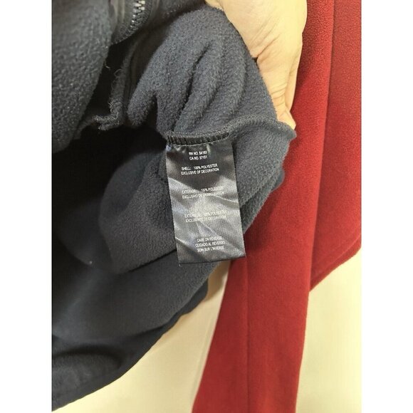 Tommy Hilfiger Men's Full Zip Blue Red Vintage Fleece Hoodie Size XL - Picture 7 of 7